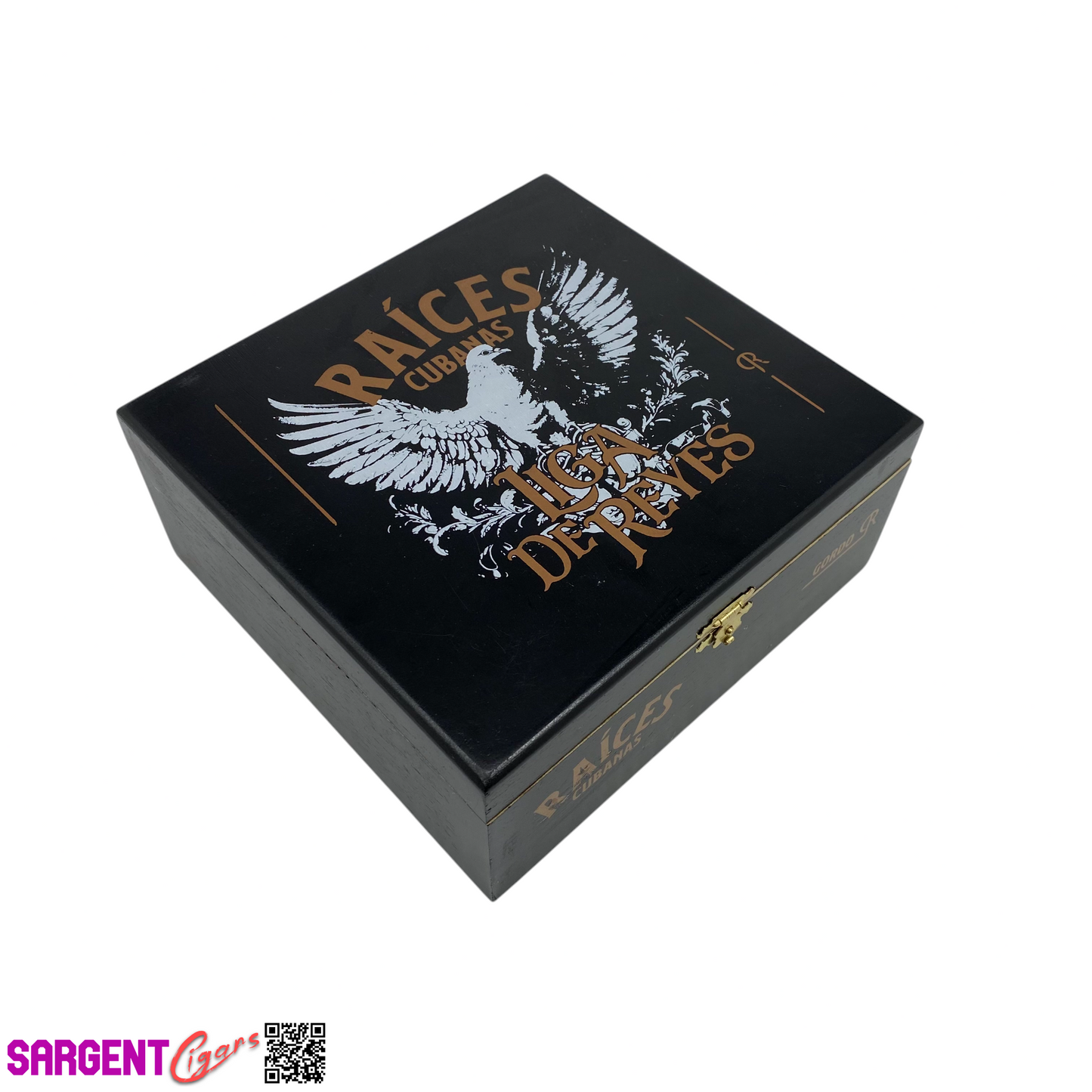 Raices Liga De Reyes Gordo Empty Wooden Cigar Box 7.5x7x3