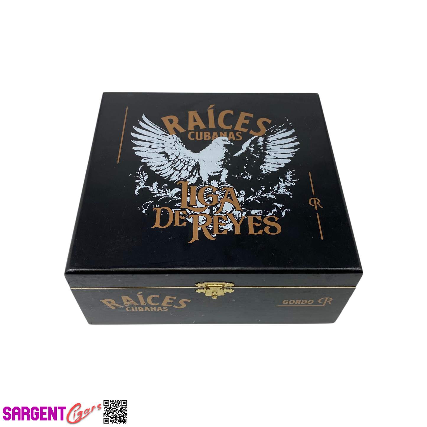 Raices Liga De Reyes Gordo Empty Wooden Cigar Box 7.5x7x3