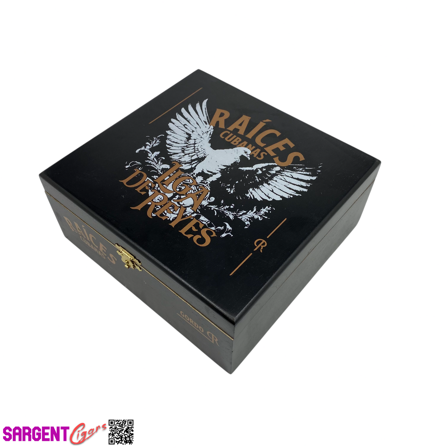 Raices Liga De Reyes Gordo Empty Wooden Cigar Box 7.5x7x3
