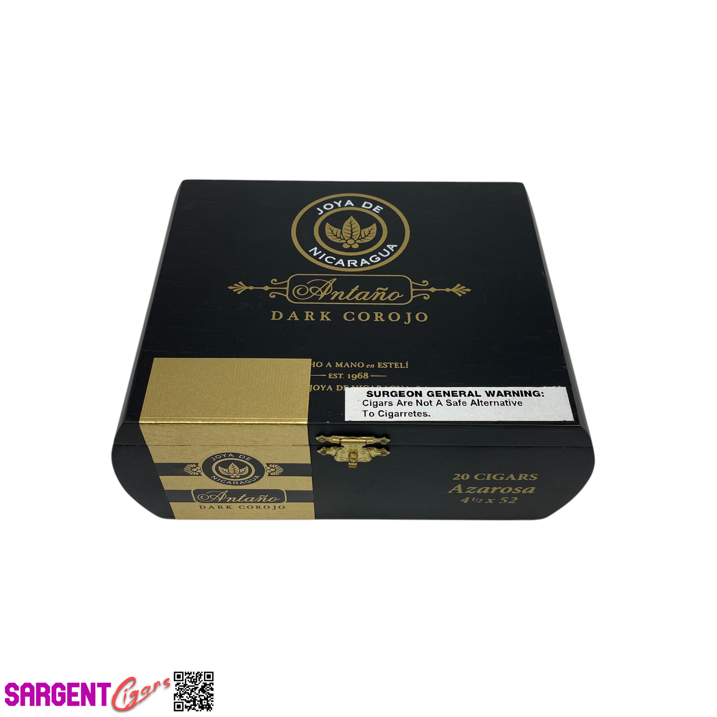 Joya De Nicaragua Dark Corojo Azarosa Empty Wooden Cigar Box 7x5.25x2.75