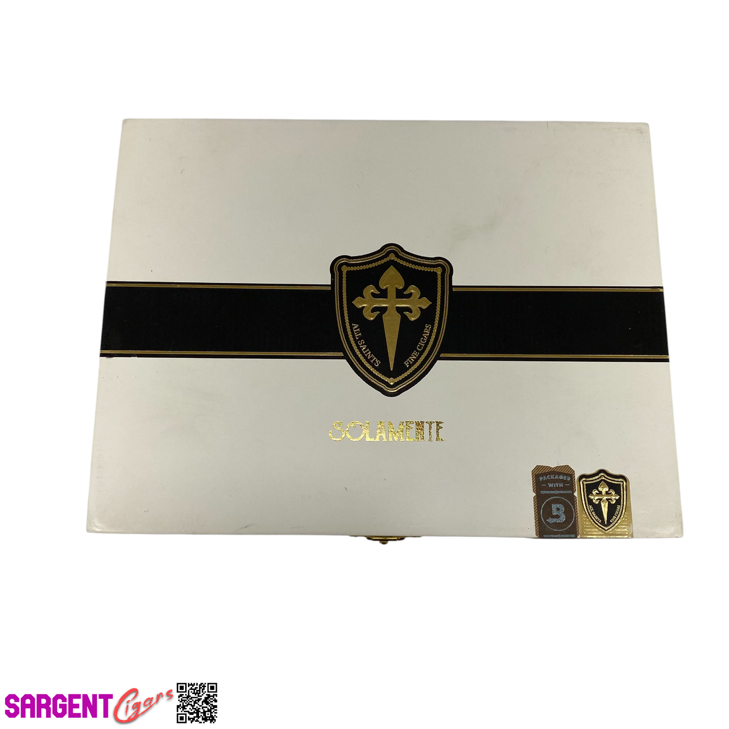 All Saints Cigars Solamente Empty Wooden Cigar Box 8x6.25x3