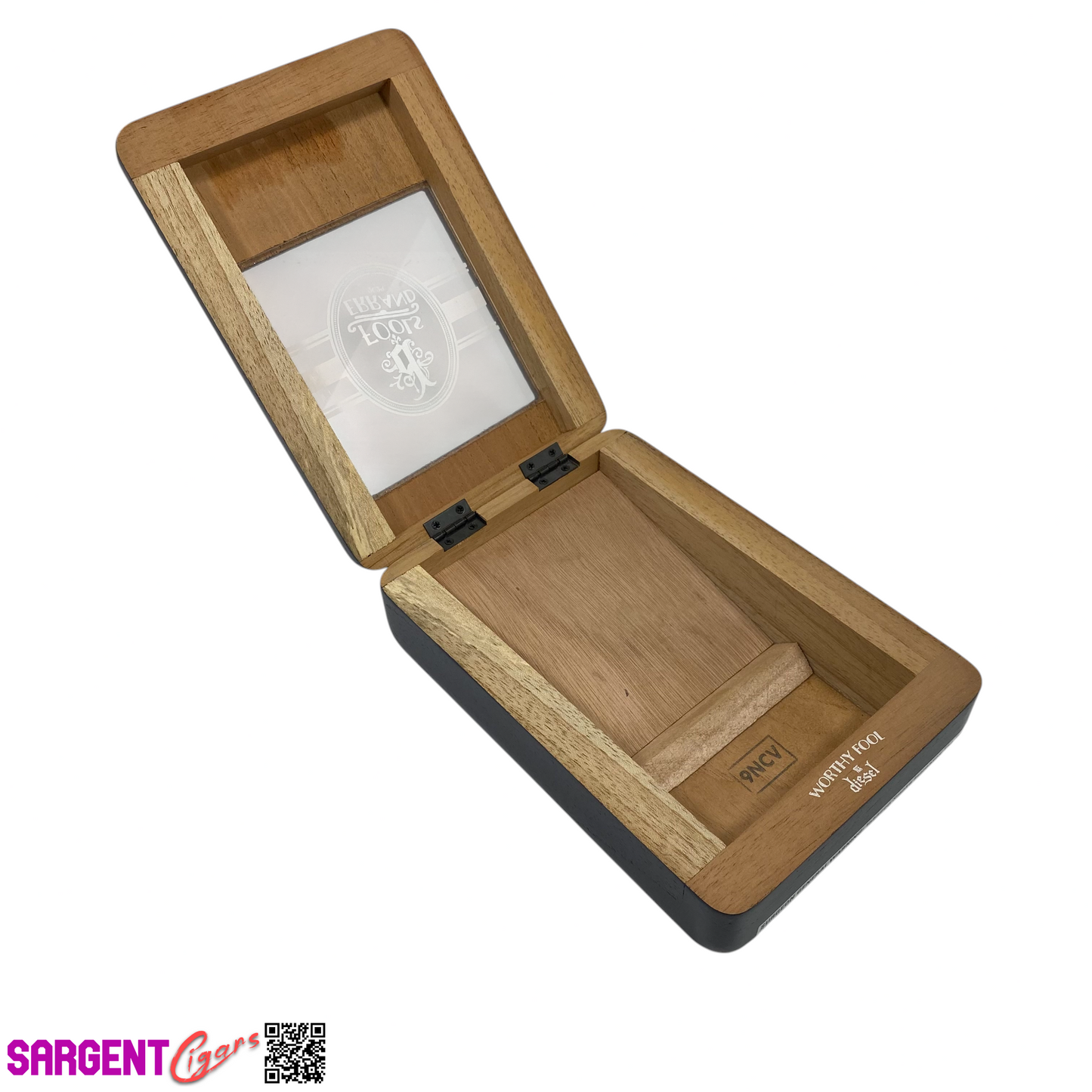 Diesel Worthy Fool Empty Wooden Cigar Box 6x8.75x3
