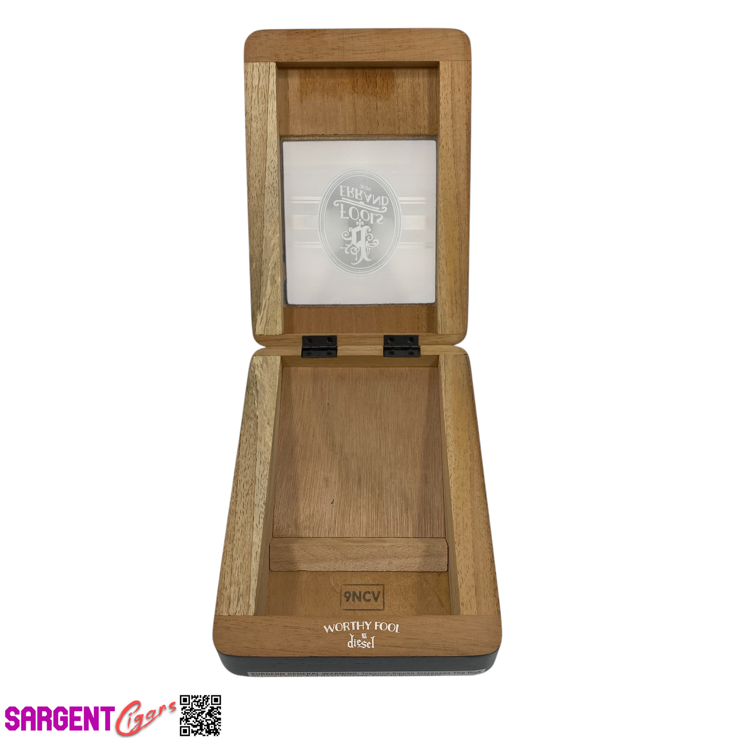 Diesel Worthy Fool Empty Wooden Cigar Box 6x8.75x3