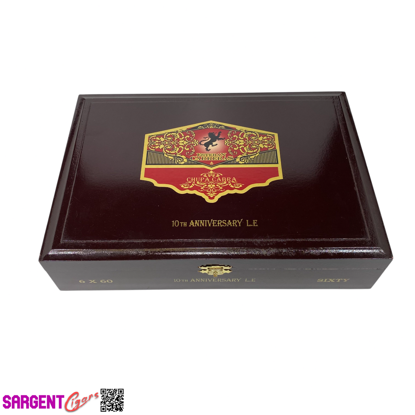 Esteban Carreras Chupa Cabra Sixty Empty Wooden Cigar Box 11x7.75x2.5