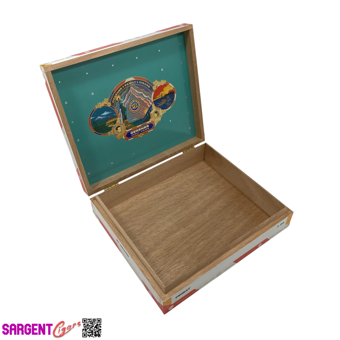 Ozgener Firsat F54 Empty Wooden Cigar Box 9.25x8x2