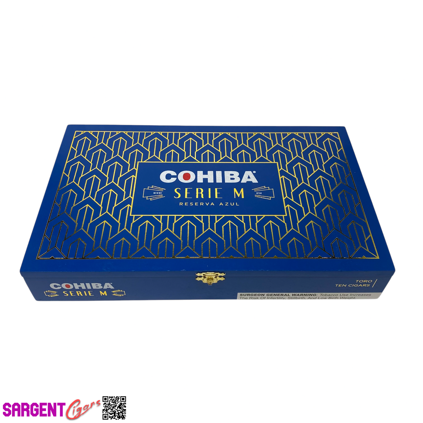 Cohiba Serie M Azul Toro Empty Wooden Cigar Box 12.75x8x2