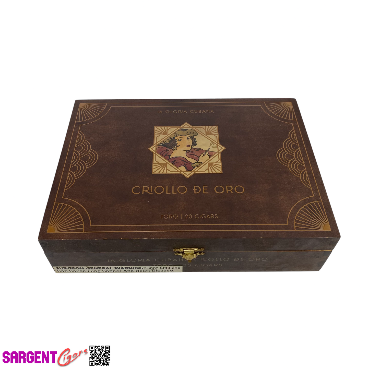 La Gloria Criollo De Oro Toro Empty Wooden Cigar Box 9.5x7x2.25