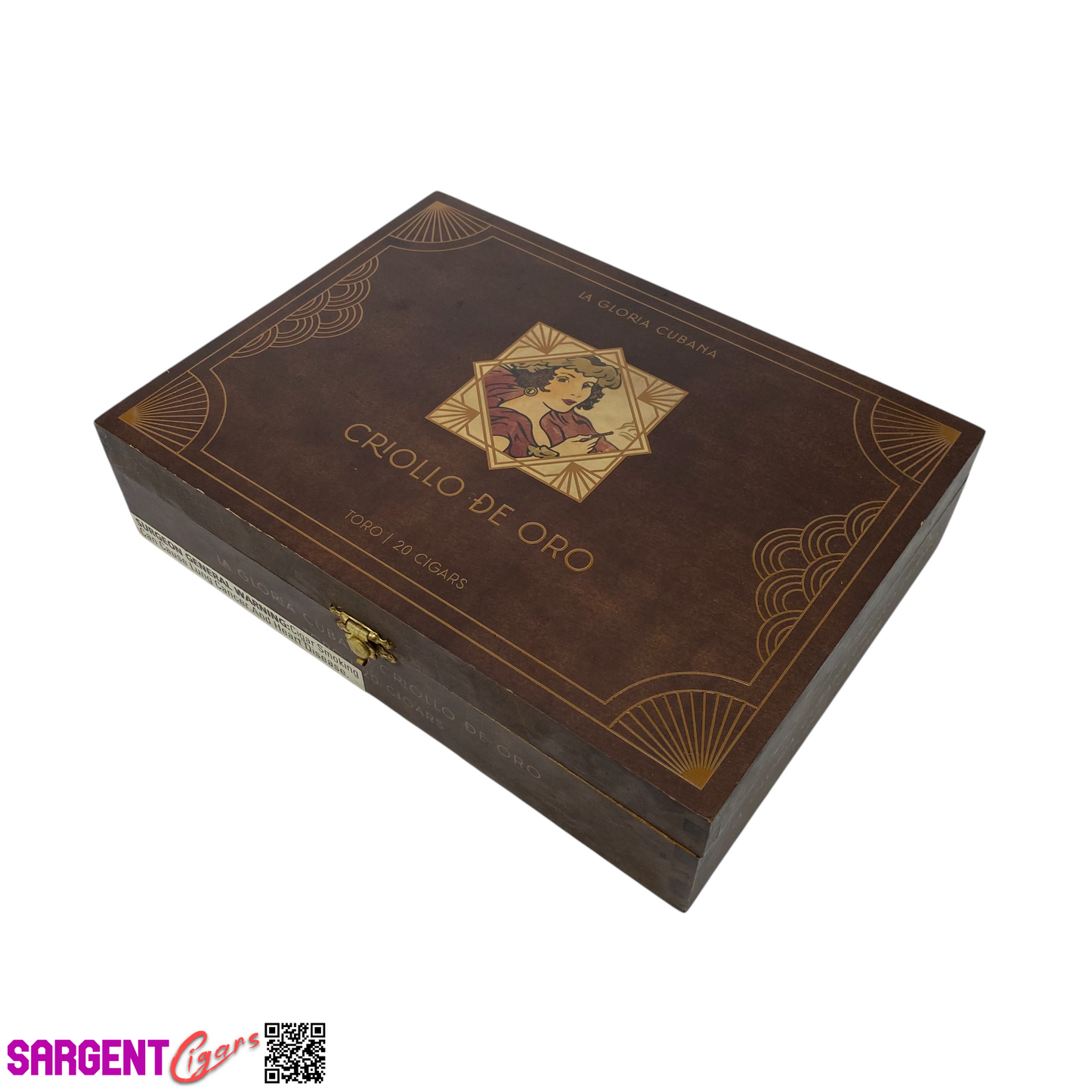 La Gloria Criollo De Oro Toro Empty Wooden Cigar Box 9.5x7x2.25