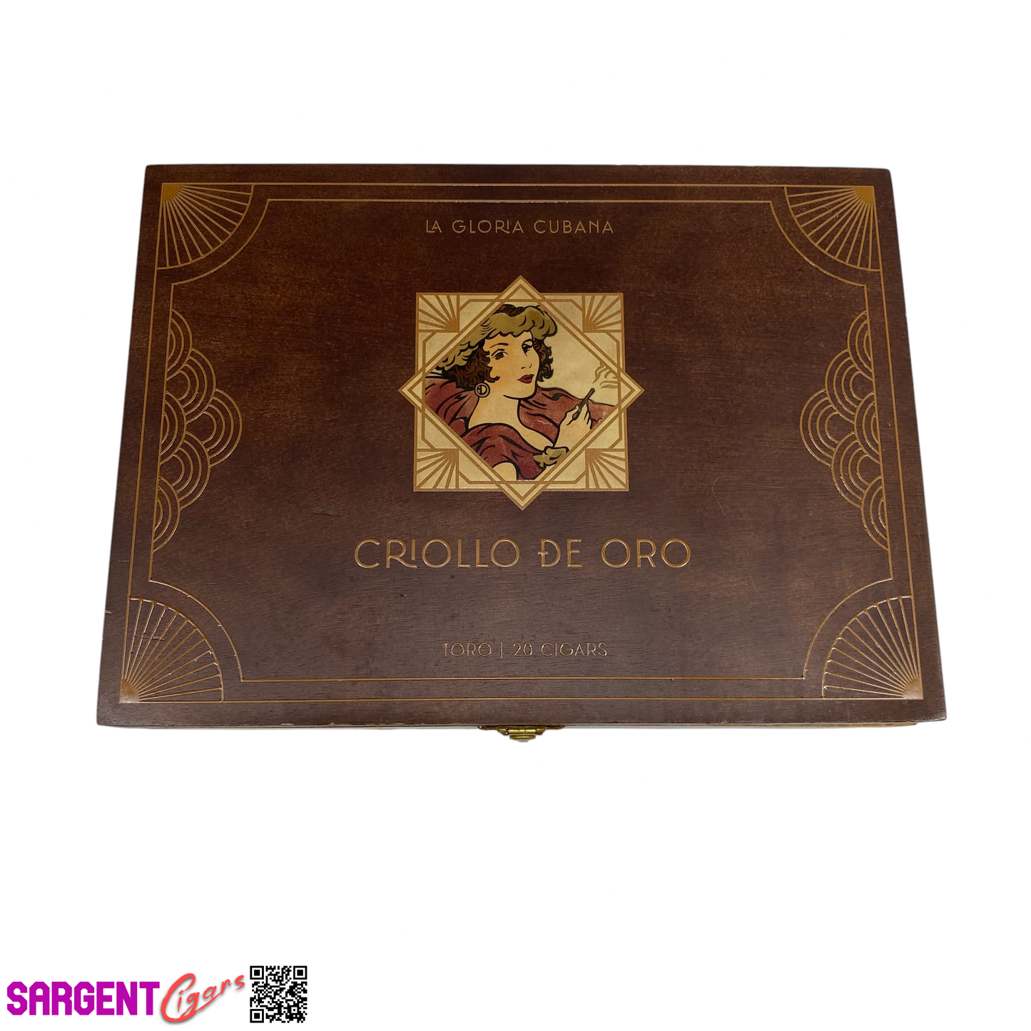 La Gloria Criollo De Oro Toro Empty Wooden Cigar Box 9.5x7x2.25