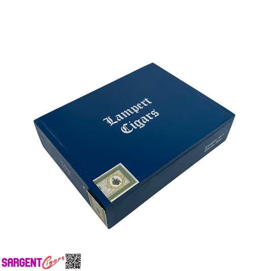 Lampert 1675 Azul Toro Empty Wooden Cigar Box 8.75x6.75x2.25