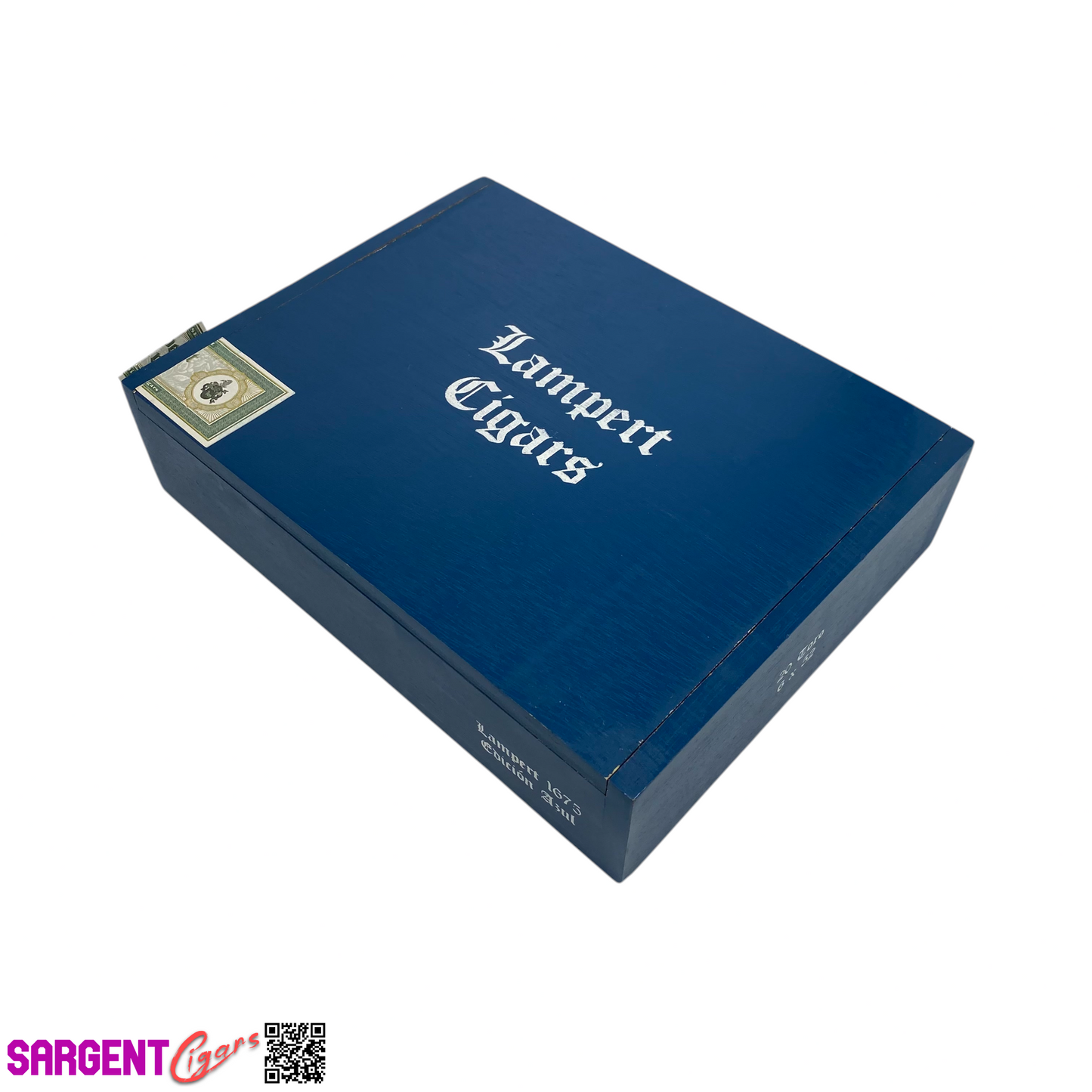 Lampert 1675 Azul Toro Empty Wooden Cigar Box 8.75x6.75x2.25