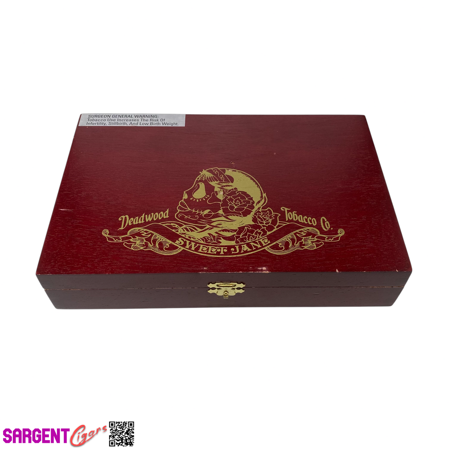 Deadwood Sweet Jane Empty Wooden Cigar Box 10x6.5x2.25 (1)