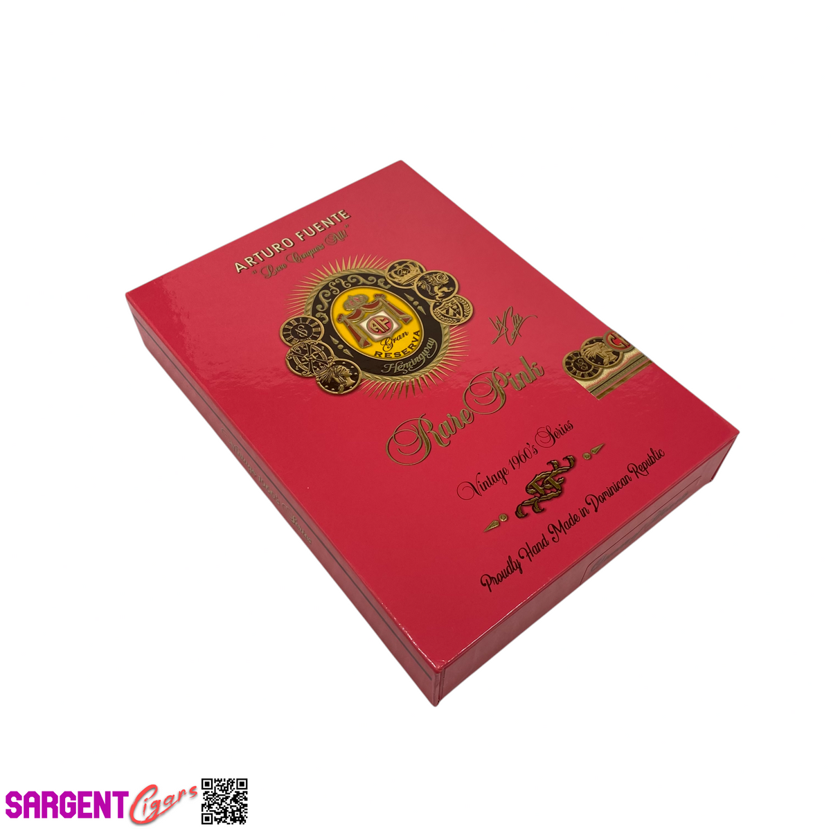 Arturo Fuente Rare Pink Queen of Hearts Cardboard Cigar Box 5.5x7.5x1.25