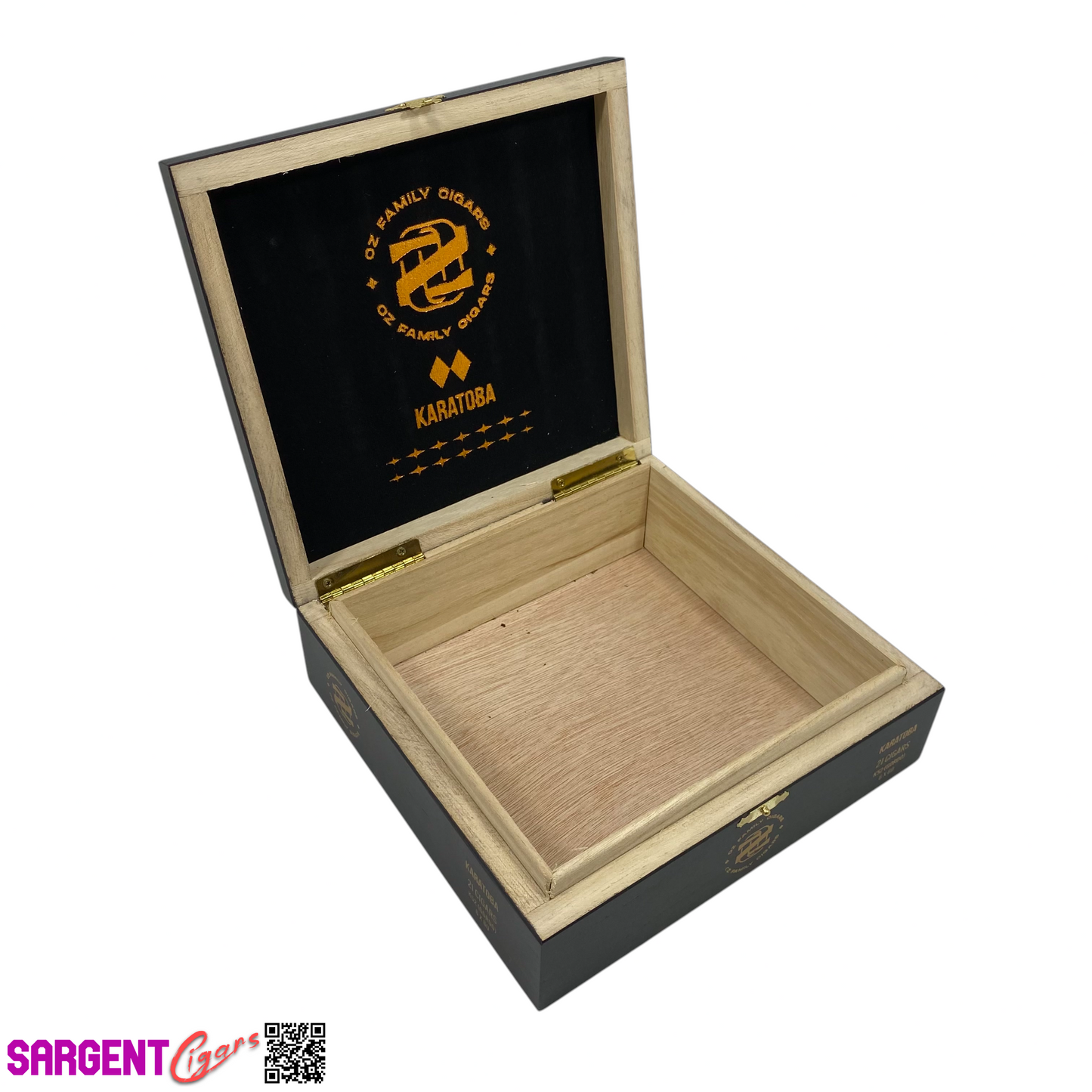 Ozgener Karatoba Gordo Empty Wooden Cigar Box 8x7.5x2.5