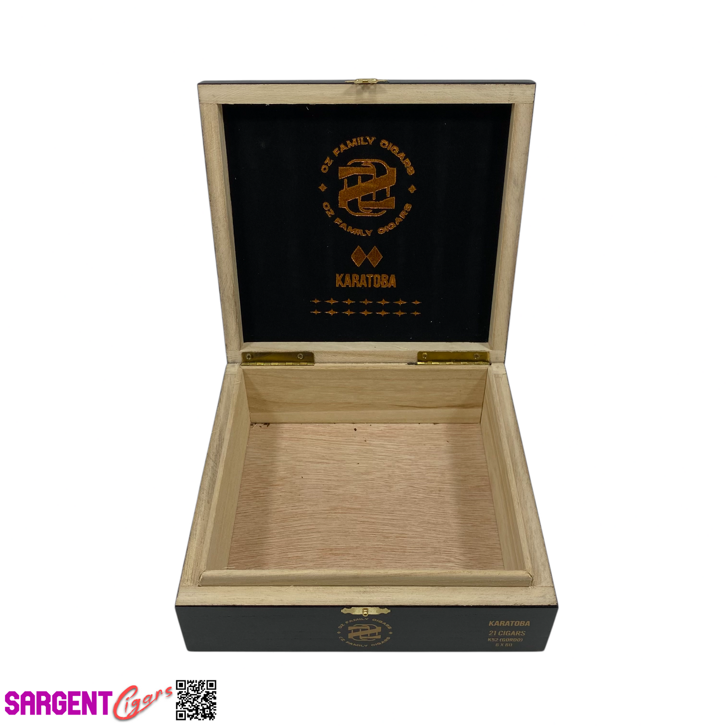 Ozgener Karatoba Gordo Empty Wooden Cigar Box 8x7.5x2.5