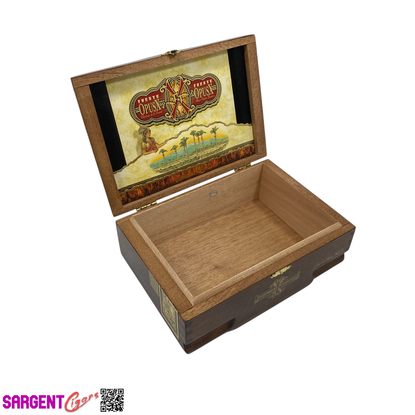 Arturo Fuente Opus X Perfection No5 Empty Wooden Cigar Box 8.5x6x3.25