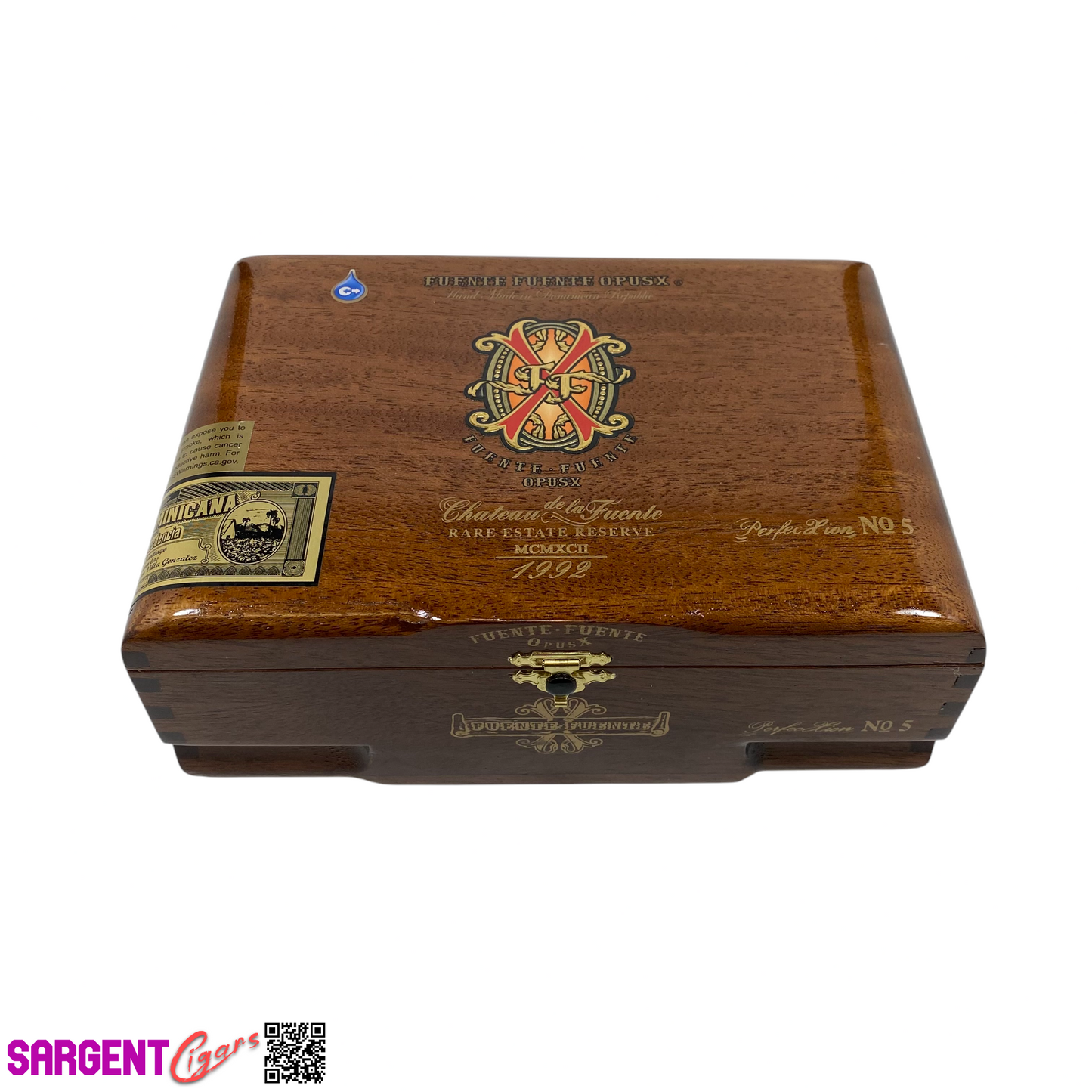 Arturo Fuente Opus X Perfection No5 Empty Wooden Cigar Box 8.5x6x3.25