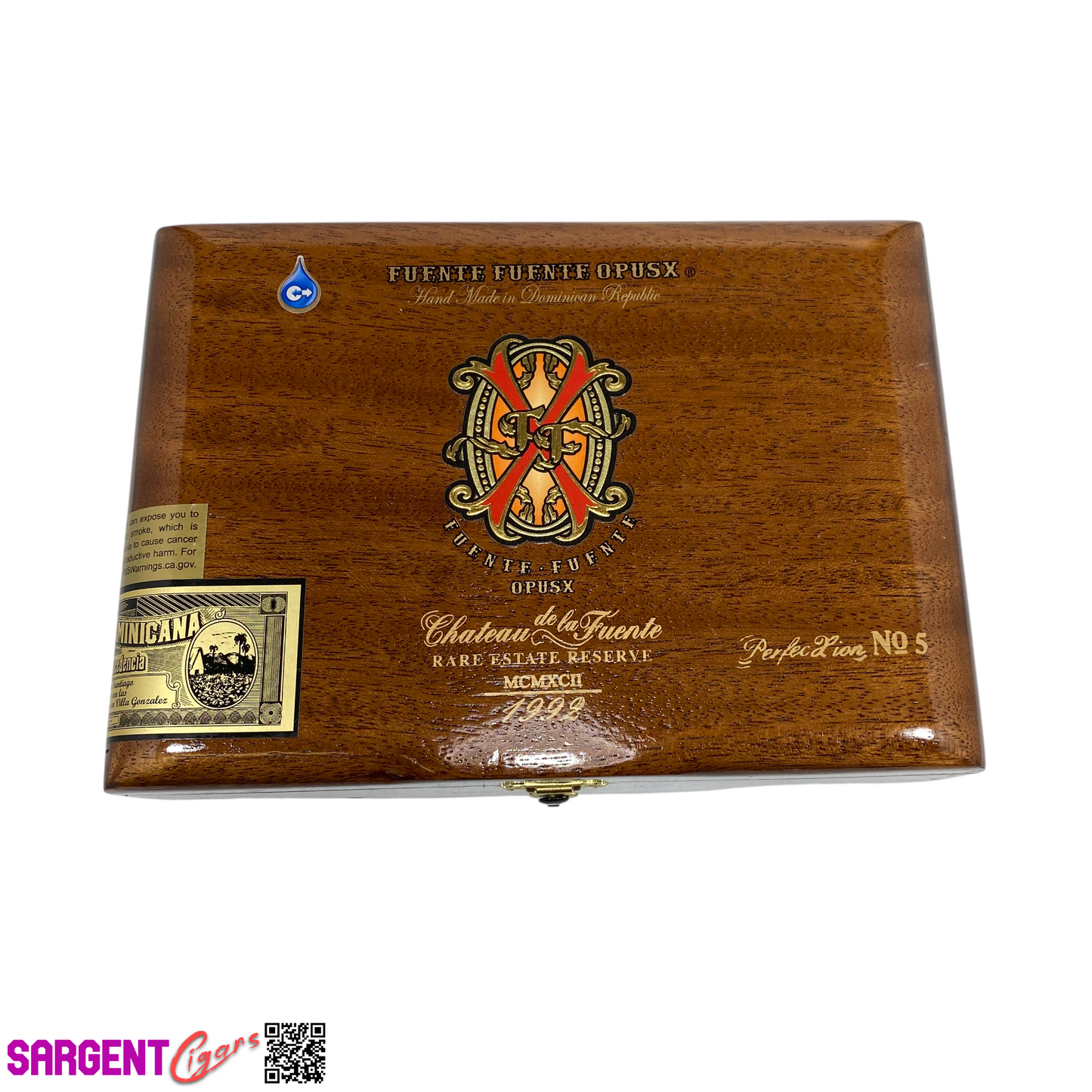 Arturo Fuente Opus X Perfection No5 Empty Wooden Cigar Box 8.5x6x3.25