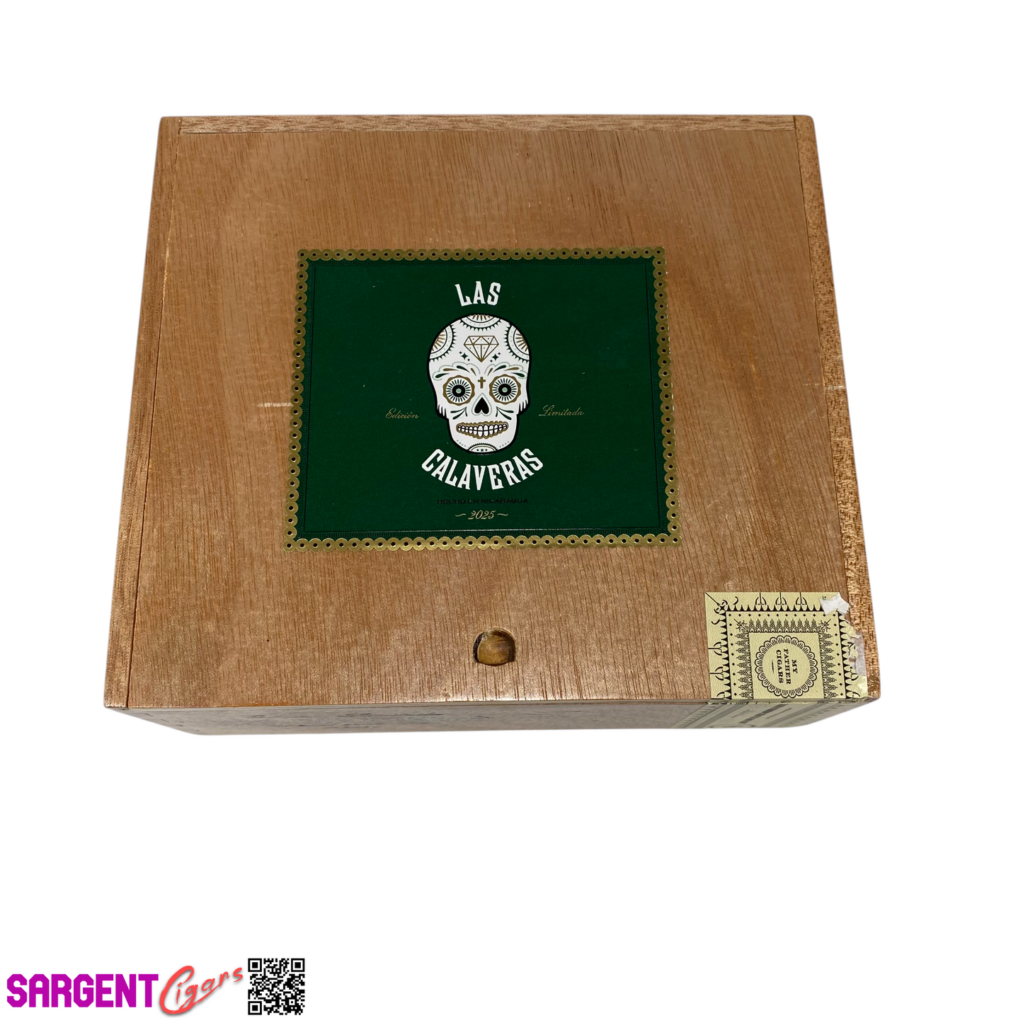 Las Calaveras 2025 LC54 Empty Wooden Cigar Box 7.5x6.75x3