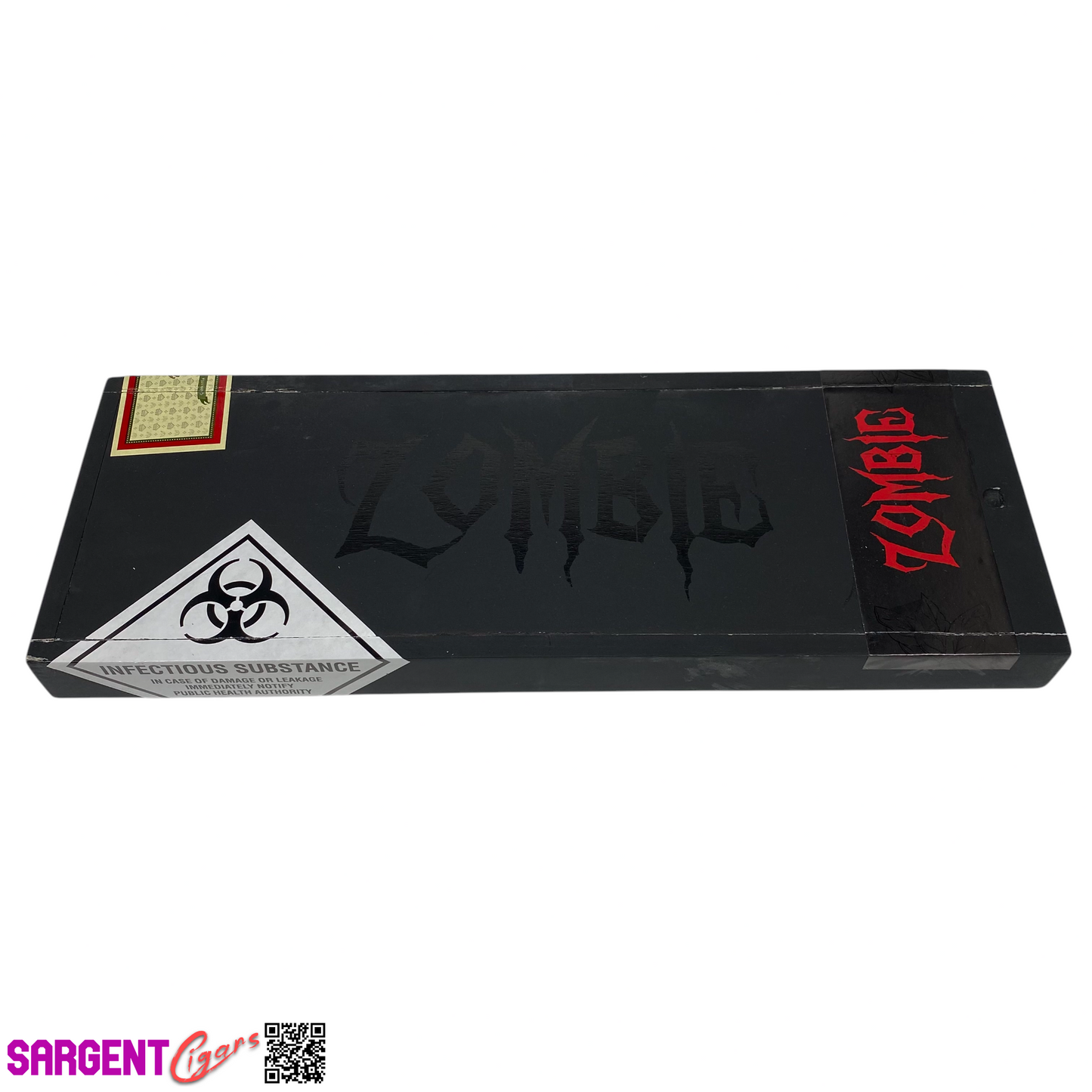 Viaje Zombie Empty Wooden Cigar Box 16.5x6x1.25