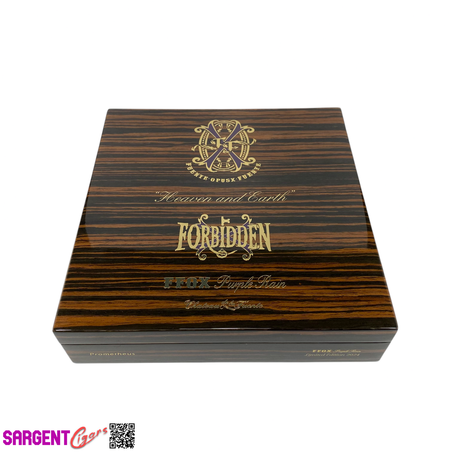 Arturo Fuente Opus X Forbidden X Purple Rain Empty Wooden Cigar Box 8x8.25x2
