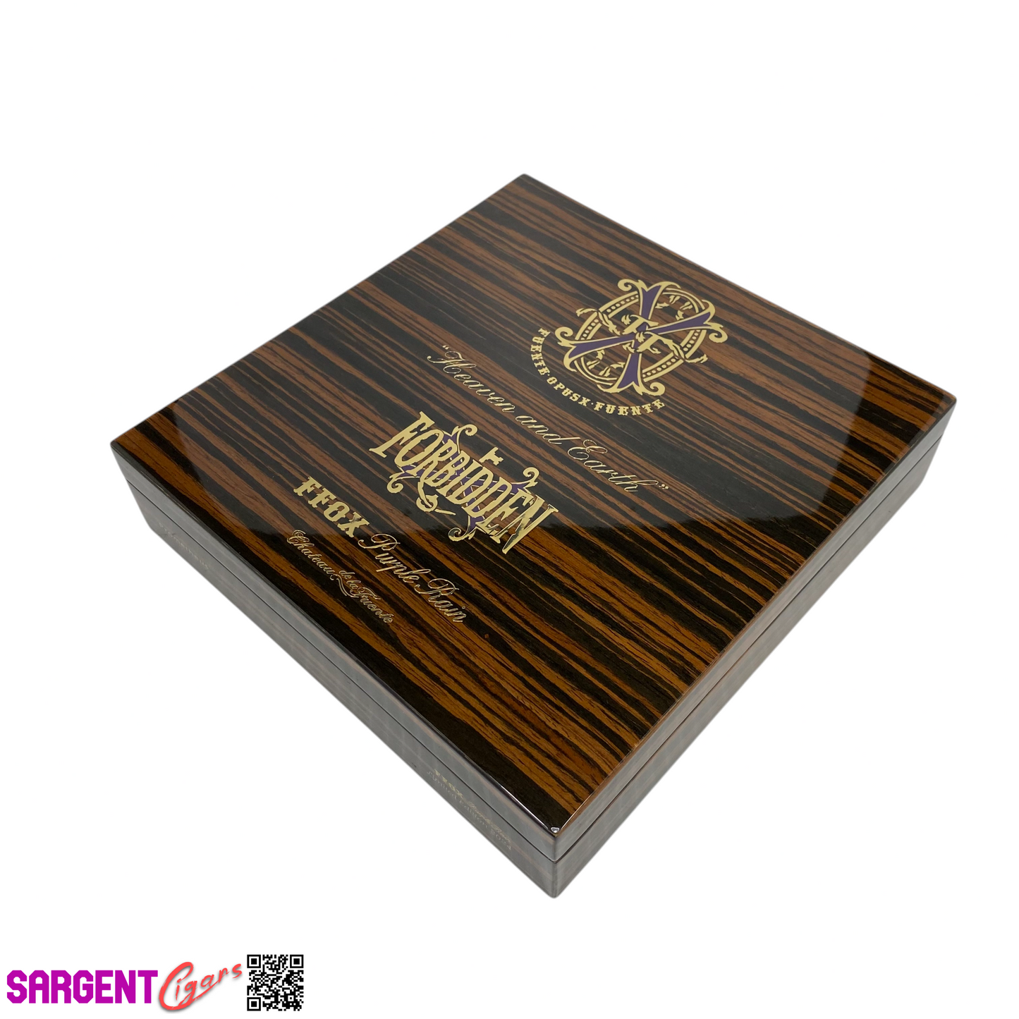 Arturo Fuente Opus X Forbidden X Purple Rain Empty Wooden Cigar Box 8x8.25x2