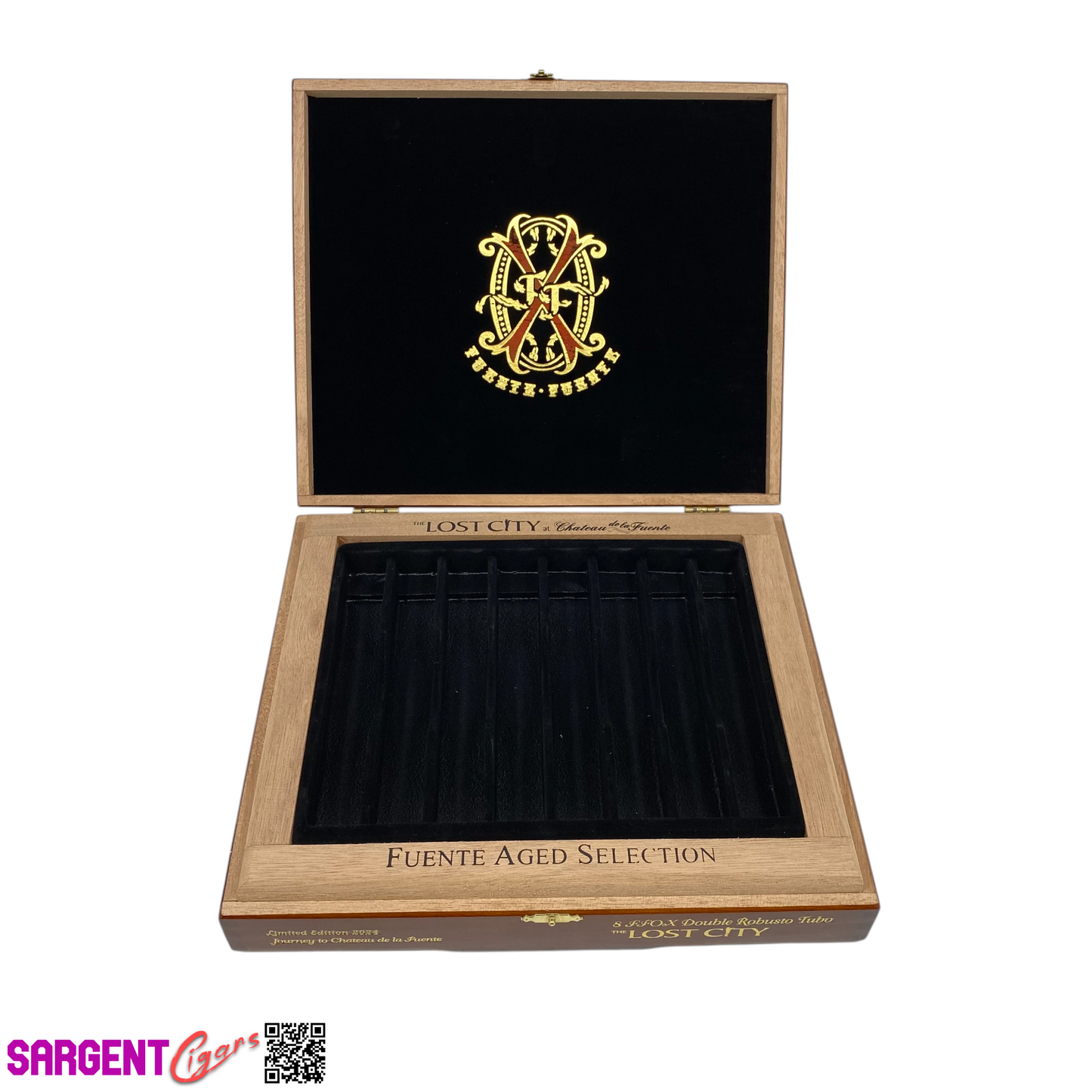 Arturo Fuente Opus X The Lost City Double Robusto Tubo Empty Wooden Cigar Box 9.25x10.75x2.25