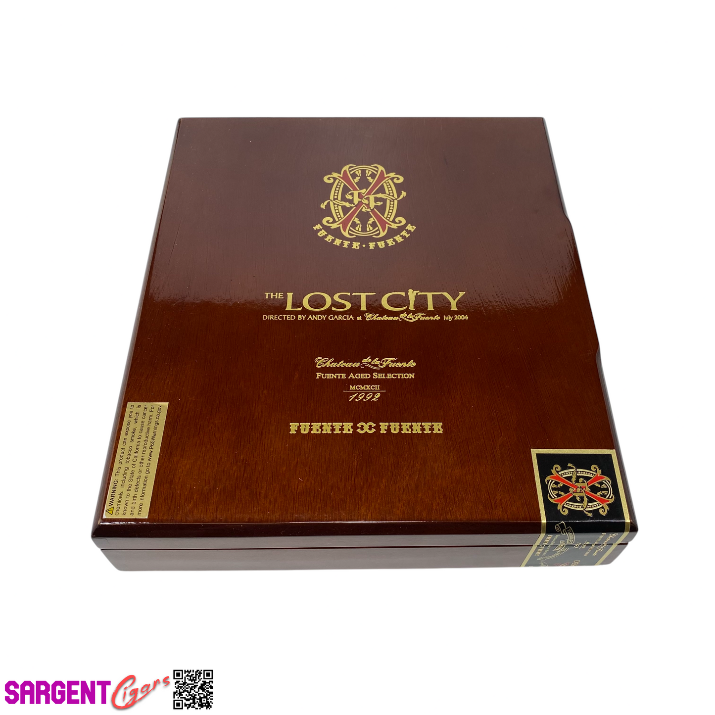 Arturo Fuente Opus X The Lost City Double Robusto Tubo Empty Wooden Cigar Box 9.25x10.75x2.25