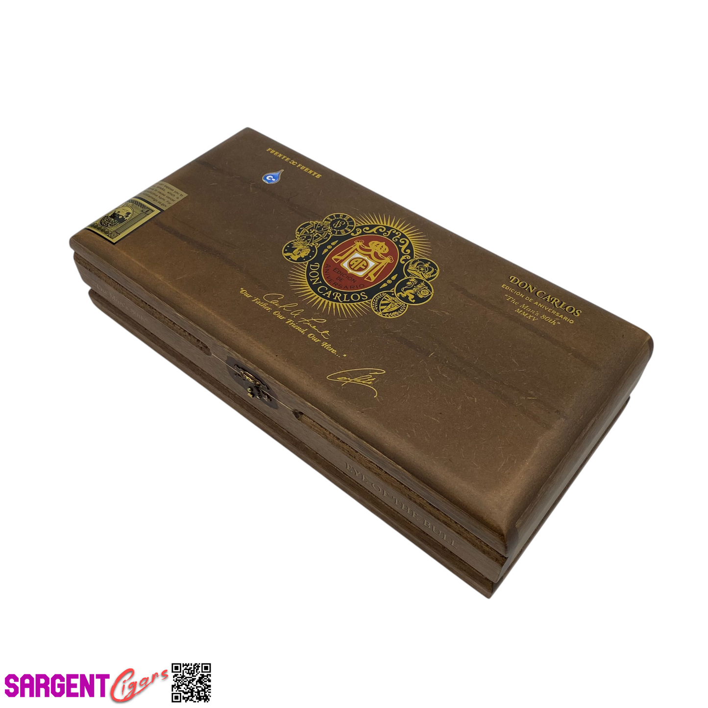 Arturo Fuente Don Carlos Eye of the Bull Empty Wooden Cigar Box 12x5.75x2.75