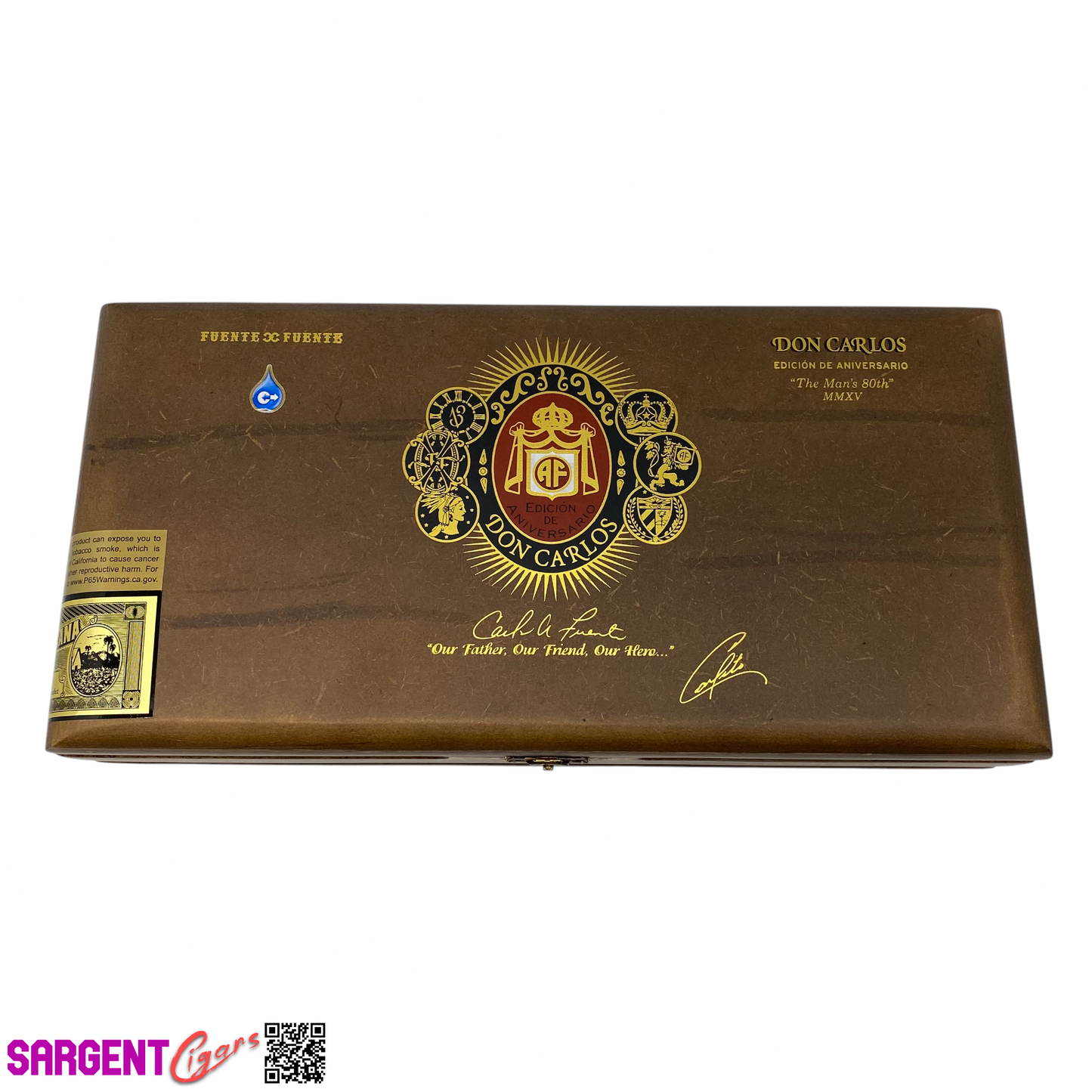 Arturo Fuente Don Carlos Eye of the Bull Empty Wooden Cigar Box 12x5.75x2.75