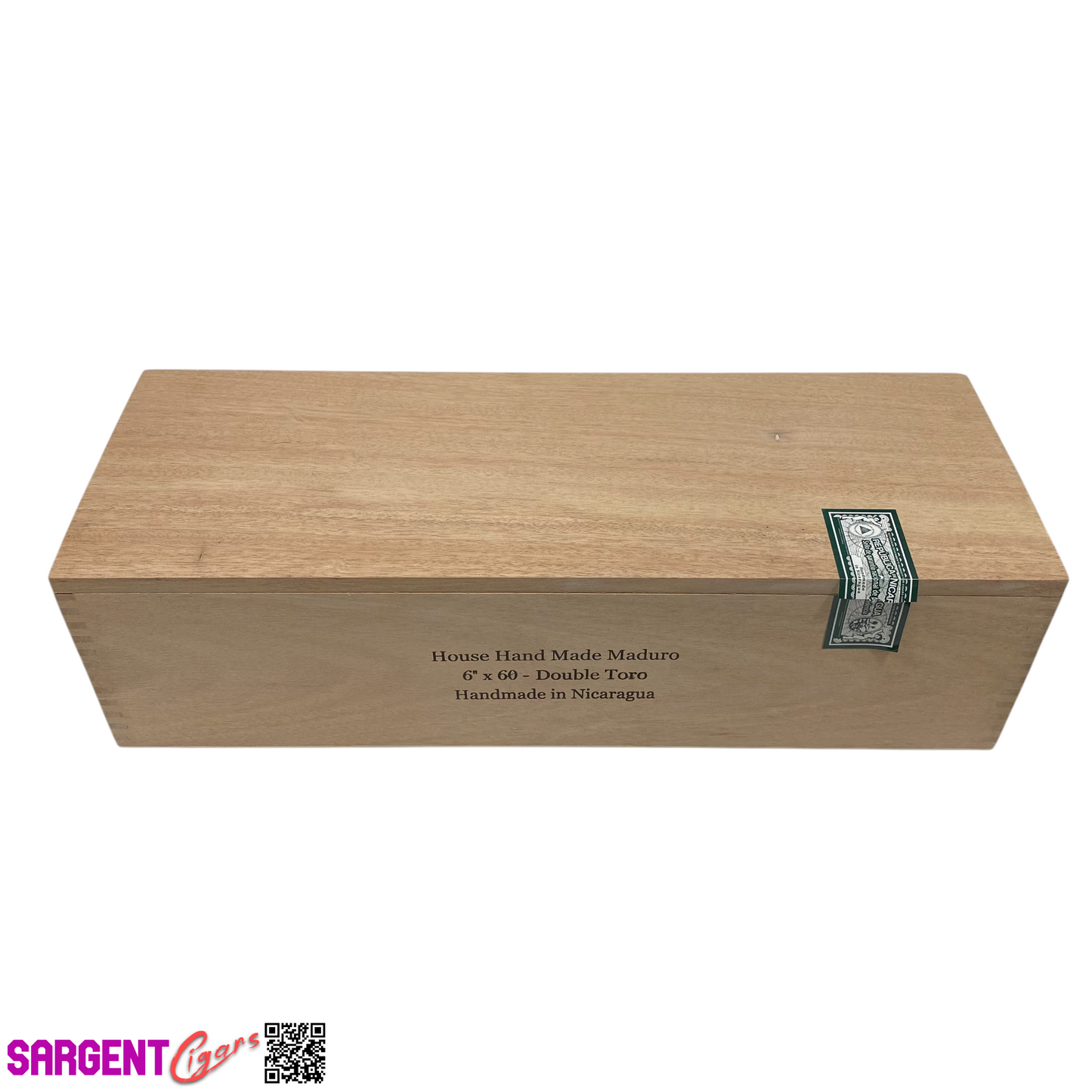 House Maduro Empty Wooden Cigar Box 19.75x7x5.5