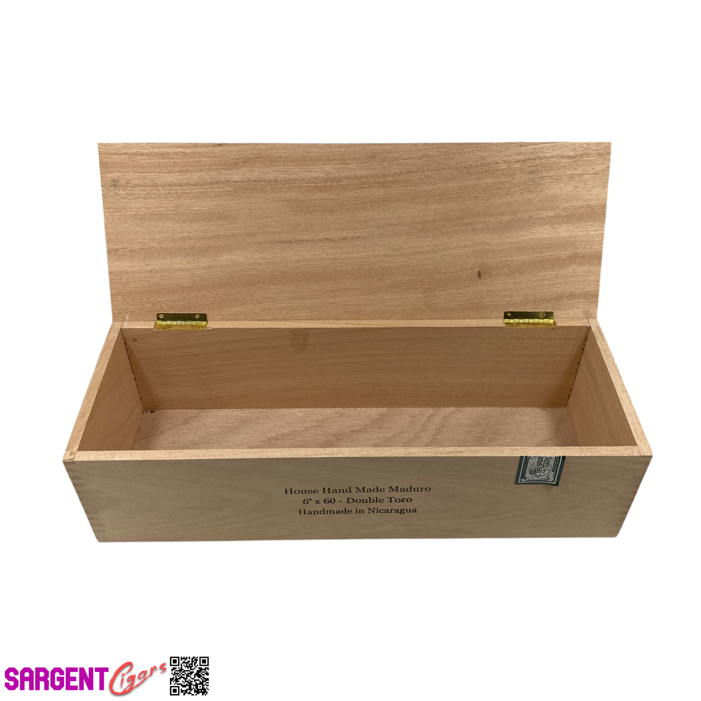 House Maduro Empty Wooden Cigar Box 19.75x7x5.5