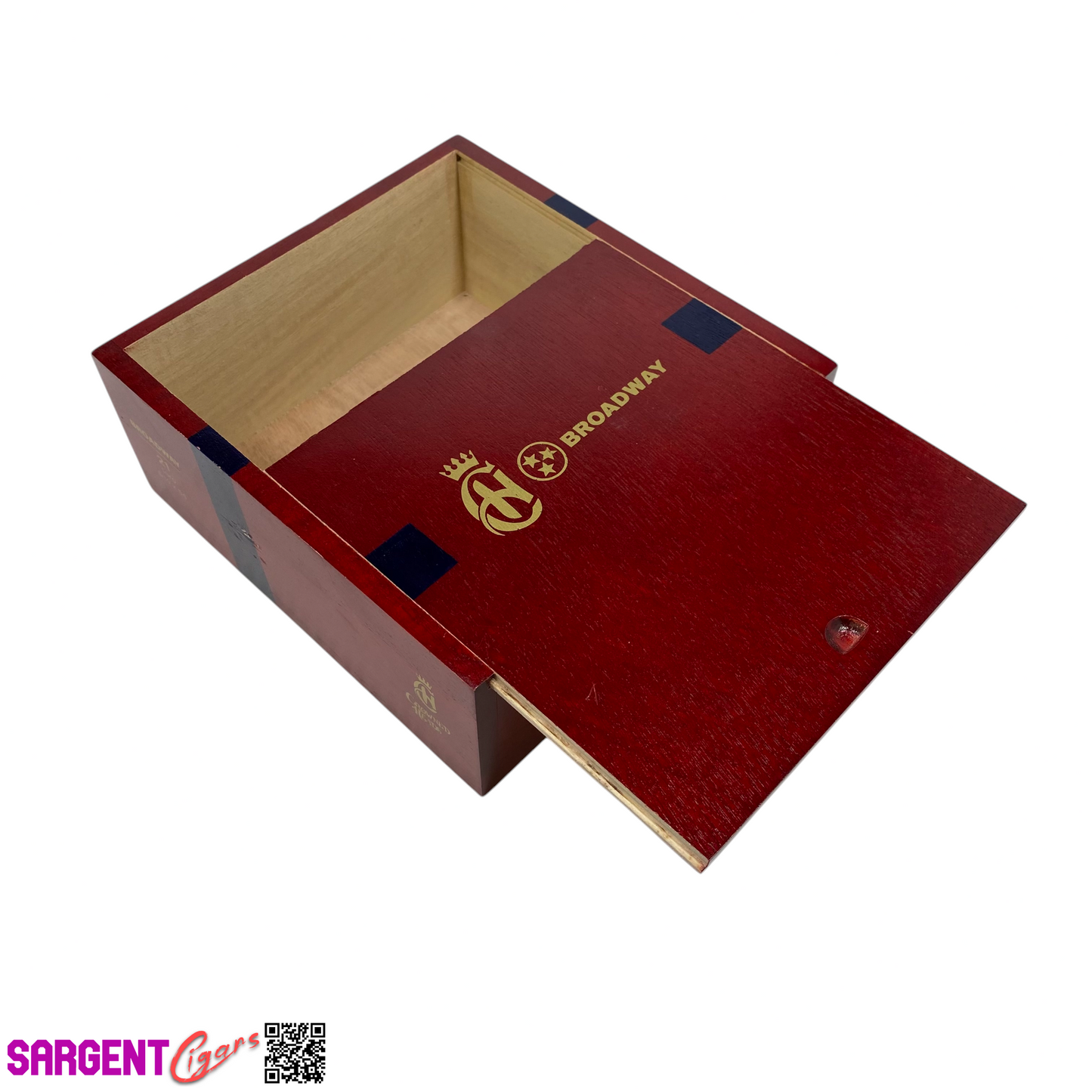 Crowned Heads Broadway Toro Empty Wooden Cigar Box 6.75x7.25x3