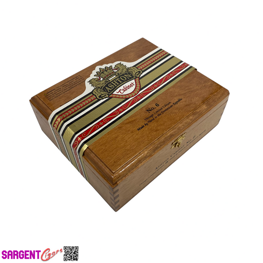 Ashton Cabinet No6 Empty Wooden Cigar Box 7.75x6.5x3