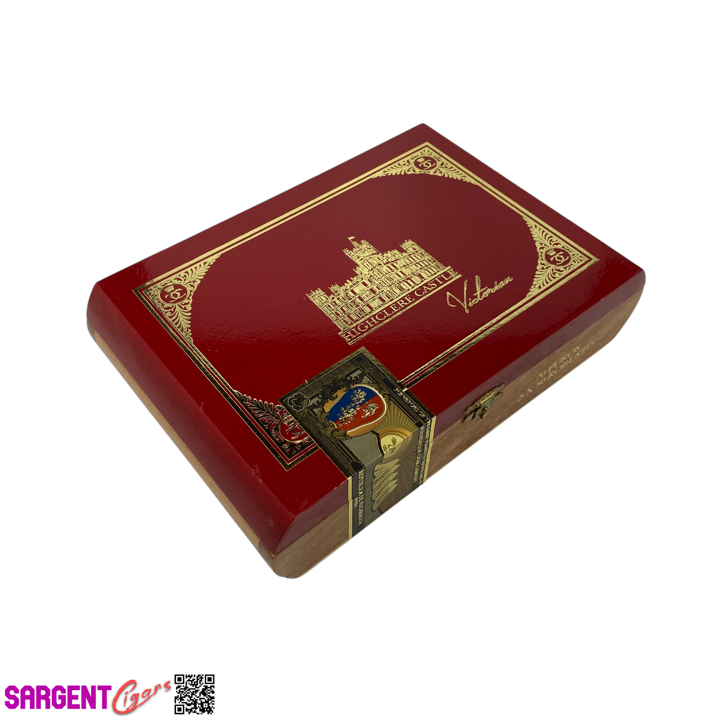 Highclere Castle Robusto Empty Wooden Cigar Box 9.25x6.25x2 (1)