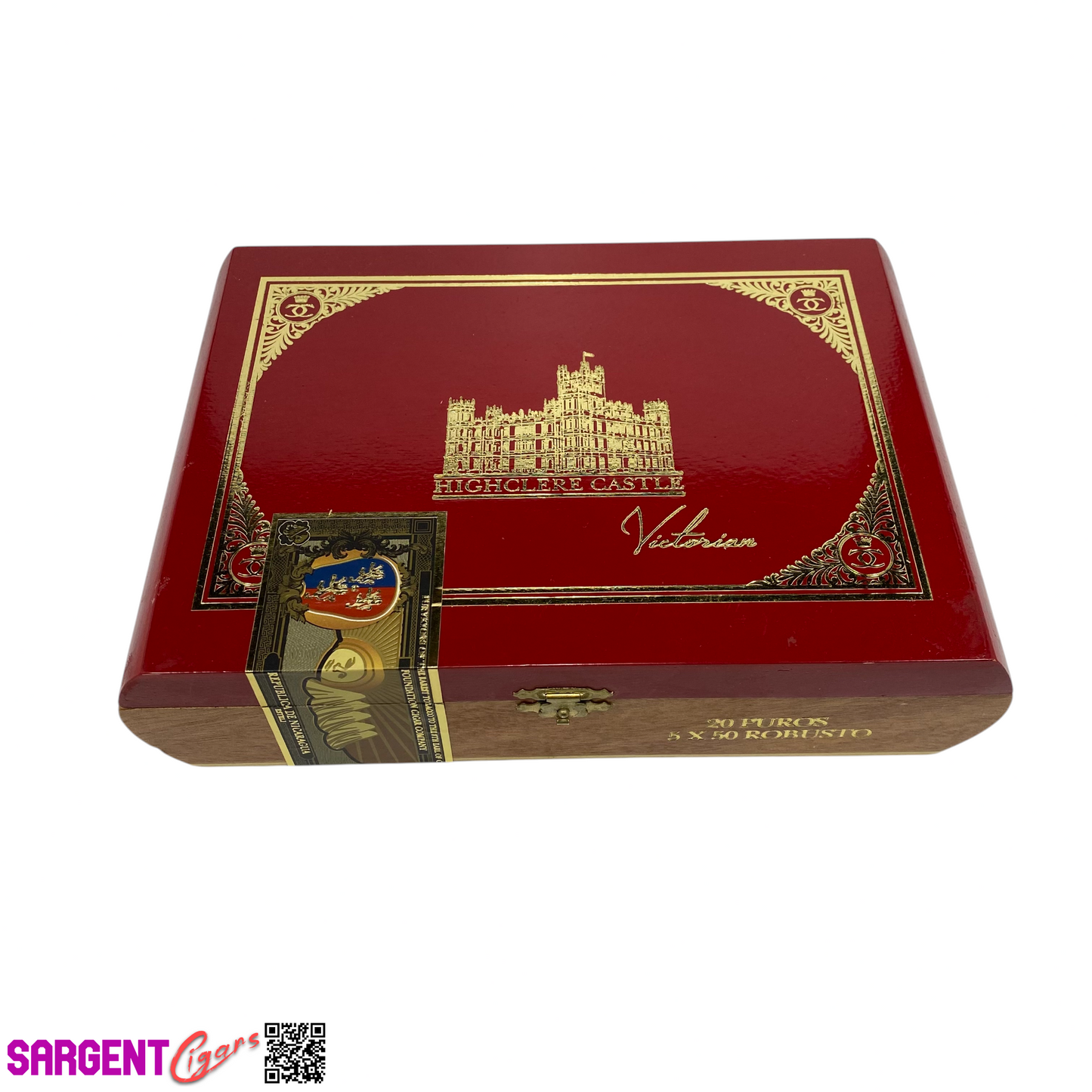 Highclere Castle Robusto Empty Wooden Cigar Box 9.25x6.25x2 (1)
