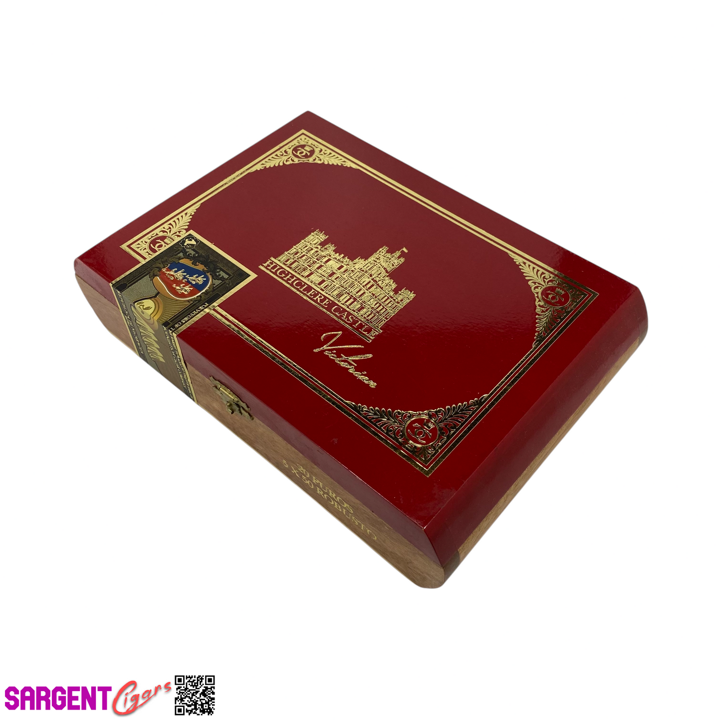 Highclere Castle Robusto Empty Wooden Cigar Box 9.25x6.25x2 (1)