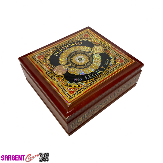 Perdomo Legacy Connecticut Epicure Empty Wooden Cigar Box 8x7.5x3.25