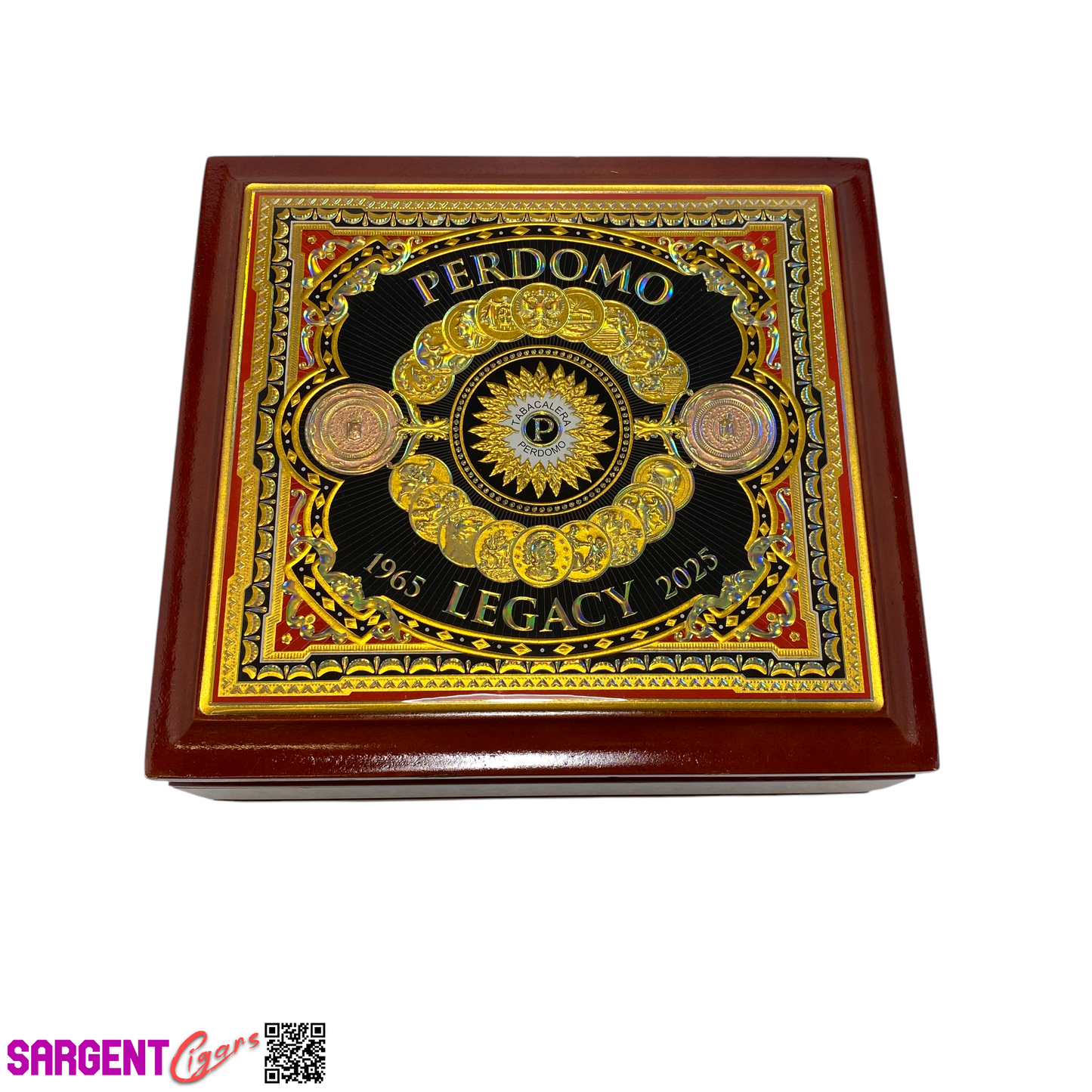 Perdomo Legacy Connecticut Epicure Empty Wooden Cigar Box 8x7.5x3.25