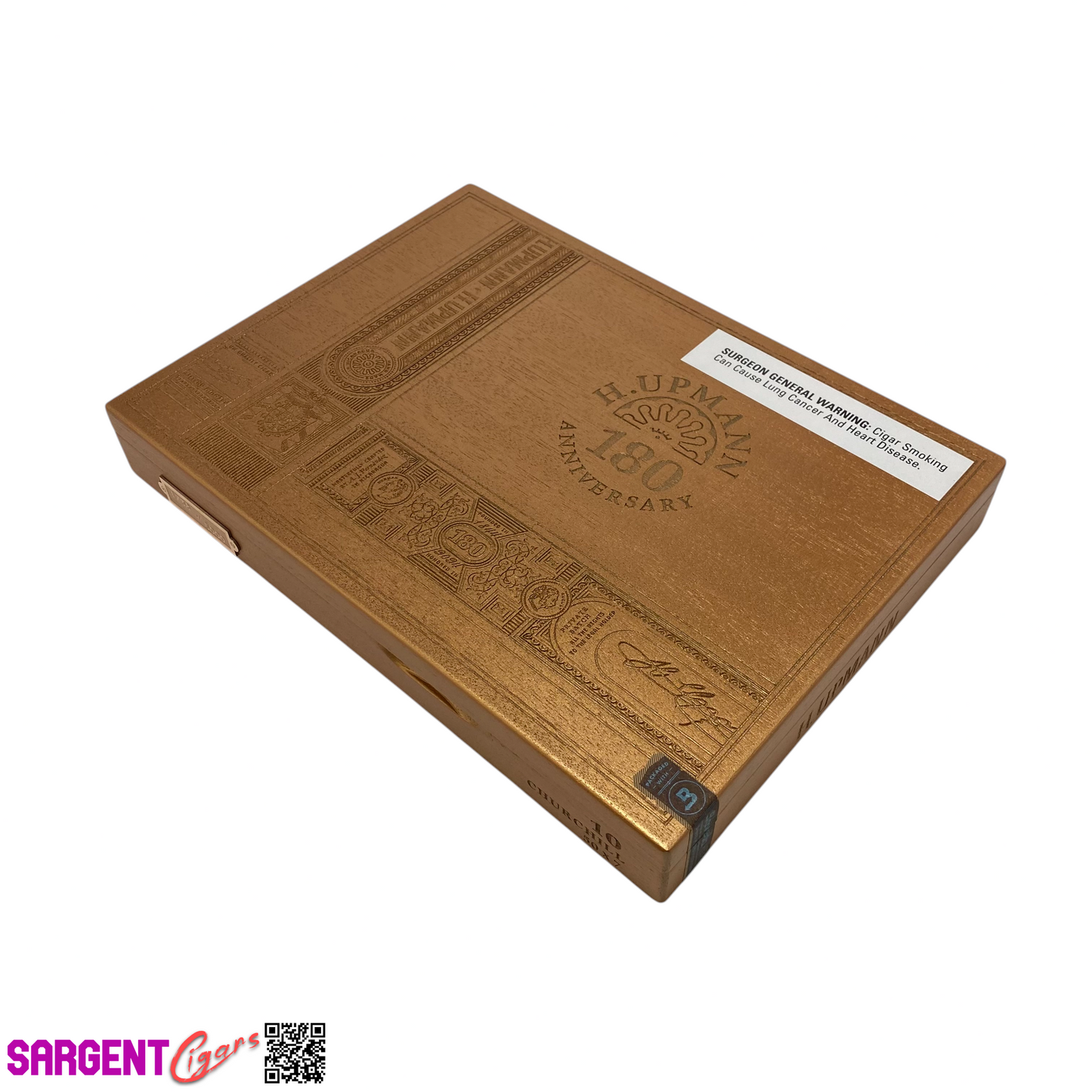 H Upmann 180th Anniversary Churchill Empty Wooden Cigar Box 11.25x8.5x1.5