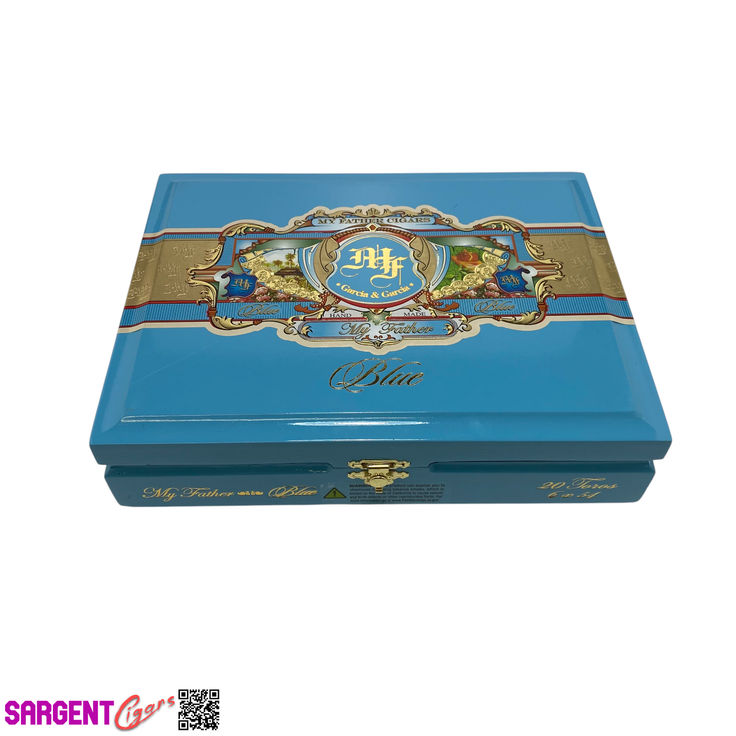 My Father Cigars Blue Toro Empty Wooden Cigar Box 9x7x2