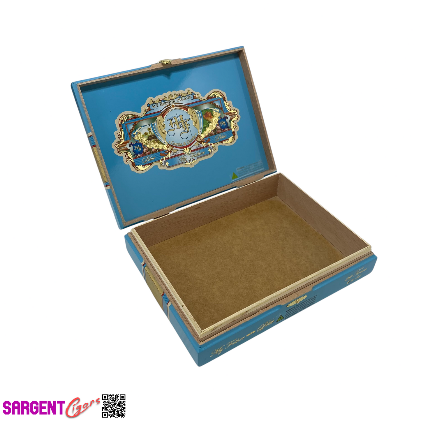 My Father Cigars Blue Toro Empty Wooden Cigar Box 9x7x2