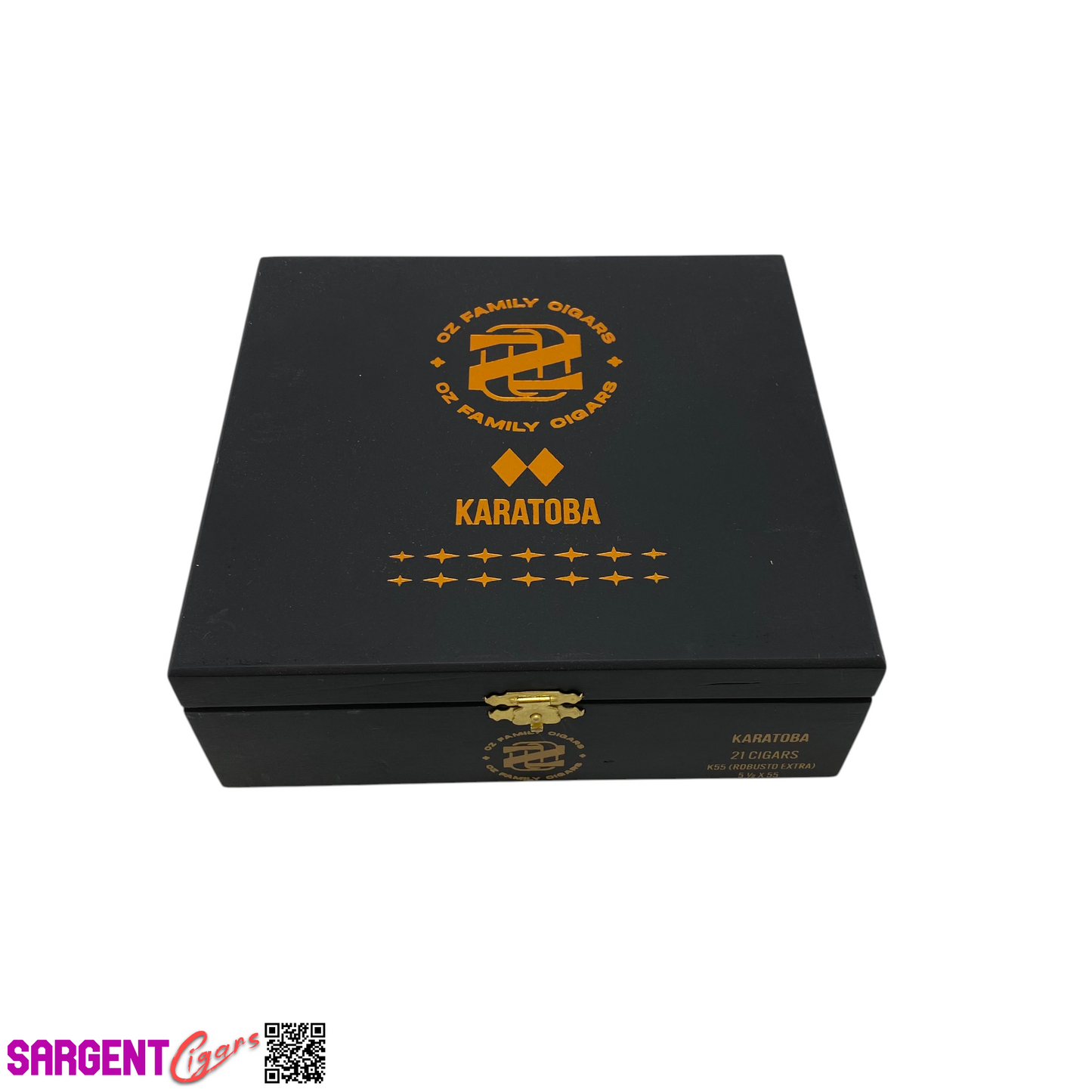 Ozgener Karatoba Robusto Extra Empty Wooden Cigar Box 7.25x6.75x2.5