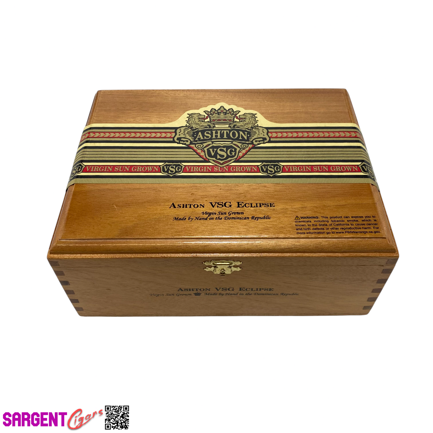 Ashton VSG Eclipse Empty Wooden Cigar Box 9x7x4