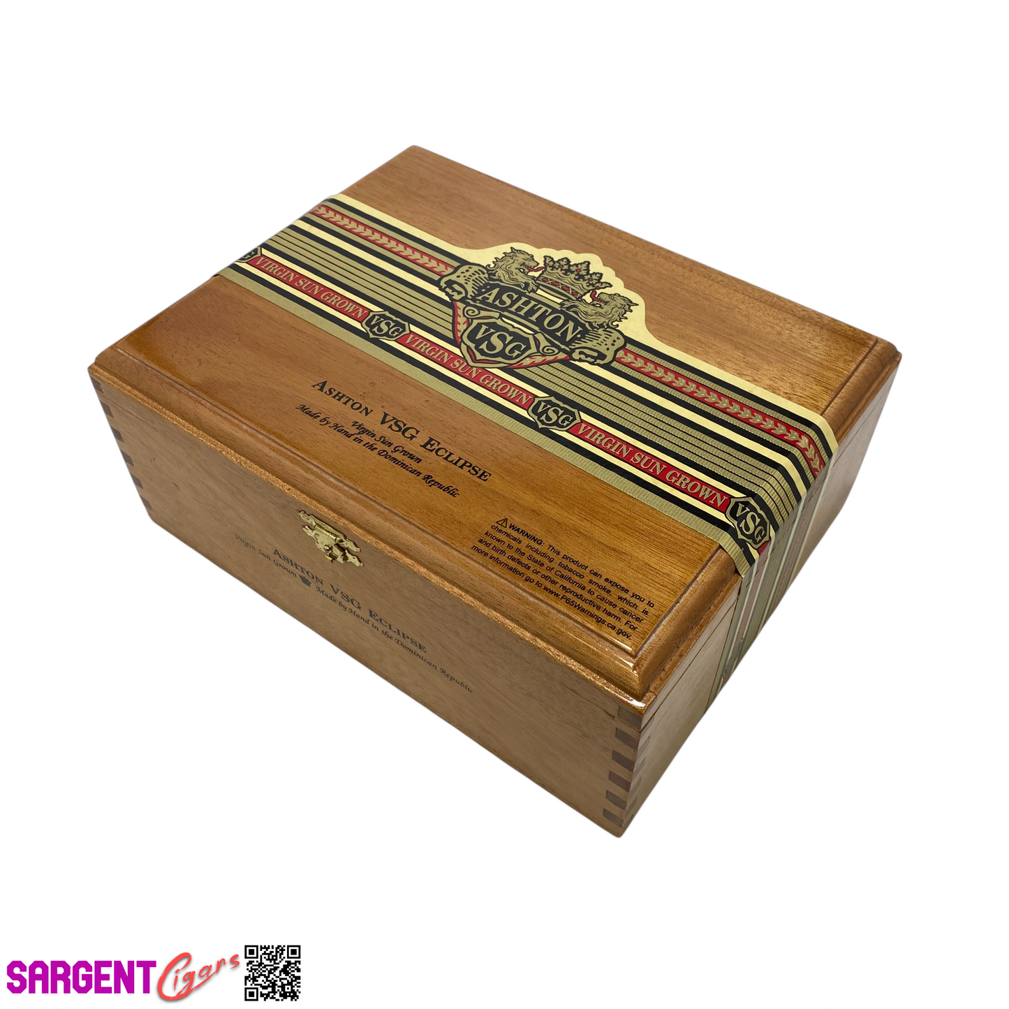 Ashton VSG Eclipse Empty Wooden Cigar Box 9x7x4