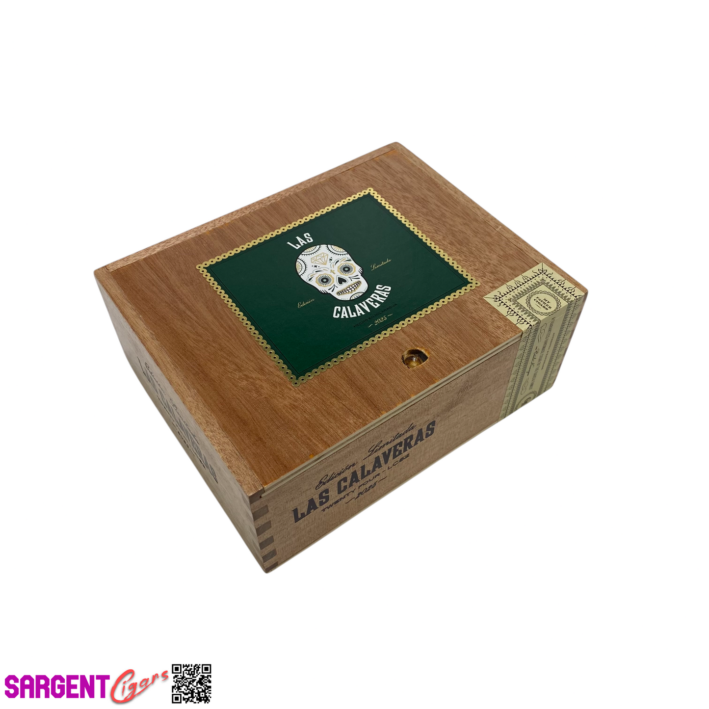 Las Calaveras 2025 LC52 Empty Wooden Cigar Box 7x5.75x3