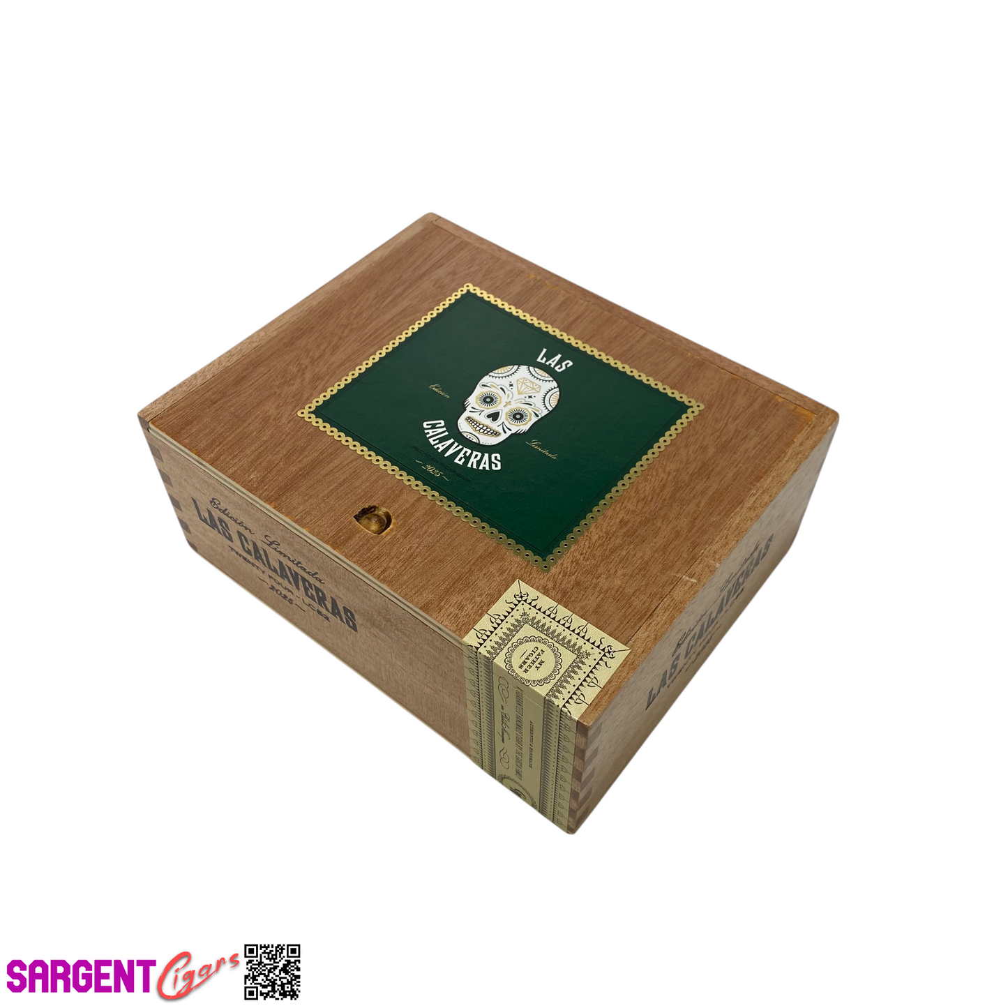 Las Calaveras 2025 LC52 Empty Wooden Cigar Box 7x5.75x3