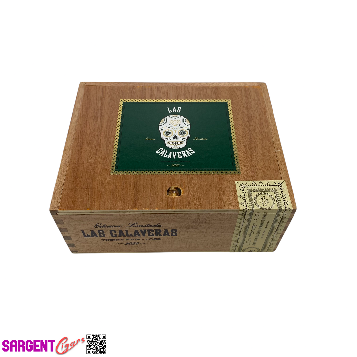 Las Calaveras 2025 LC52 Empty Wooden Cigar Box 7x5.75x3
