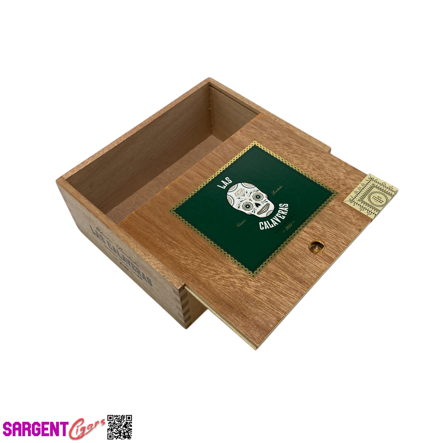 Las Calaveras 2025 LC52 Empty Wooden Cigar Box 7x5.75x3