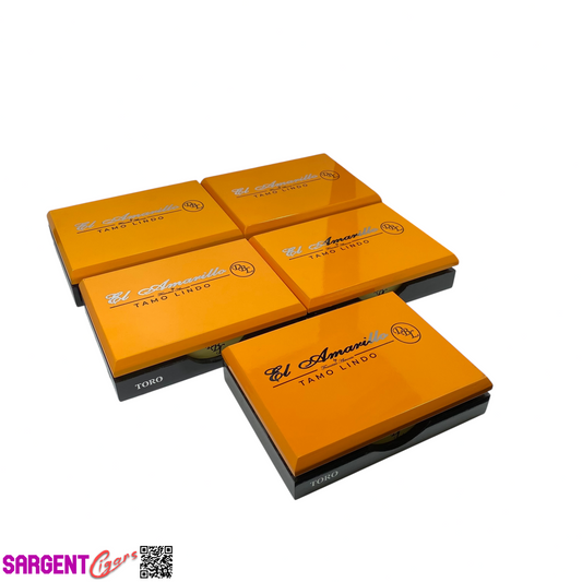 Lot of 5 DBL Amarillo Toro Empty Wooden Cigar Boxes 9.5x7x2 #92